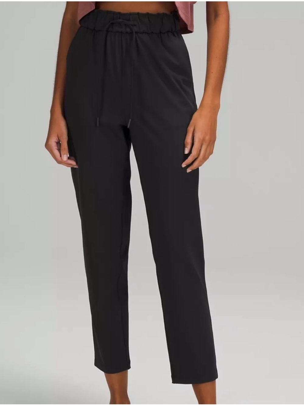 Lululemon Stretch High-Rise Pant 7/8 Length Black Sz 14